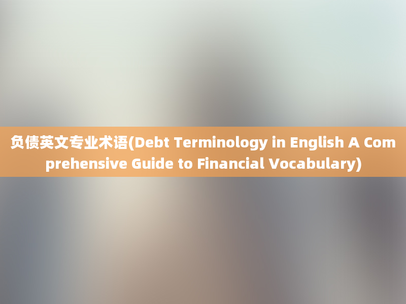 负债英文专业术语(Debt Terminology in English A Comprehensive Guide to Financial Vocabulary)