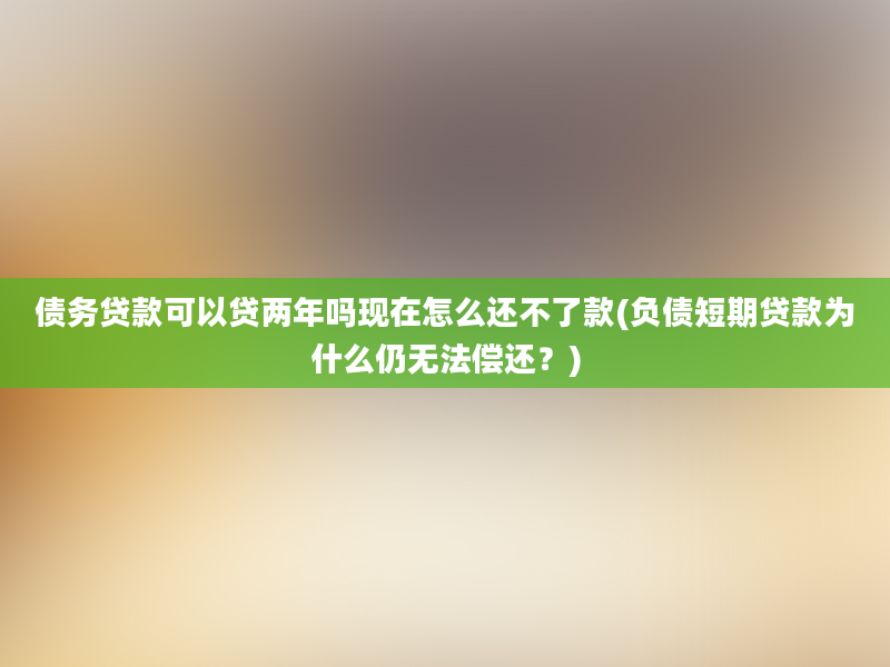 债务贷款可以贷两年吗现在怎么还不了款(负债短期贷款为什么仍无法偿还？)